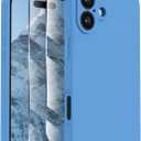 FireNova Designed for iPhone 16 Case, Silicone Upgraded [Camera Protection] Phone Case, Soft Anti-Scratch Microfiber Lining Inside, 6.1 inch, Blue