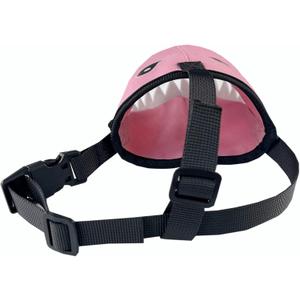 Dog Muzzle Shark Design Mesh Soft Muzzle for  Large Sized Dogs, Adjustable for No Bark, Biting, Scavenging, Licking & Chewing(Pink-L)