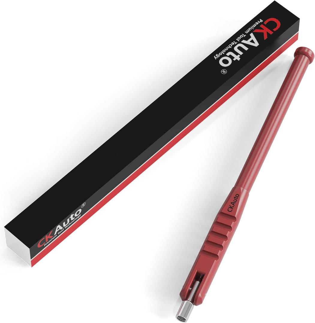CKAuto Tire Valve Stem Puller/Installer with Tire Valve Core Tool, No Scratch High Tensile Strength Red Plastic Tire Valve Tool (2 in 1)