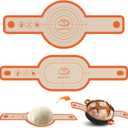 Silicone Bread Sling Oval and Round, 2Pcs Non-Stick Reusable Bread Sling, Sourdough Tools & Dutch Oven Accessories, Orange