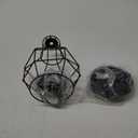 Industrial Pendant Light, Black Metal Wire Cage Hanging Light Fixture for Kitchen Island Dining Room Hallway Bar, Farmhouse Pendant Lighting