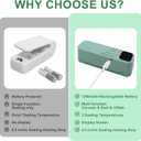 Mini Vacuum Sealer for Food, 3 in 1 Portable Vacuum Food Sealer Machine with 15 Vacuum Bags, Wet and Dry Use, Digital Countdown Timer, Ideal for Home Kitchen and Travel Use