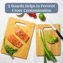 Totally Bamboo 2-Piece Cutting Board Set; 2 Assorted Sizes of Bamboo Wood Cutting Boards for Kitchen (Brown)