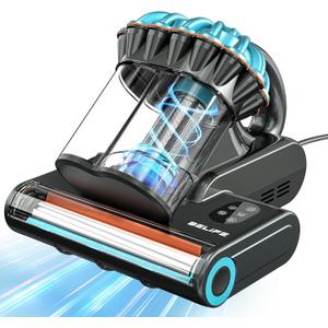 Belife M8 Mattress Vacuum Cleaner, 18Kpa 550W Bed Cleaner with UV & Hot Air & HEPA Filter, High Heating Double-Cup Handheld Couch Cleaner for Sofa Pillow Crib Pet Hair, Corded