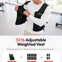 ZELUS 32lb Adjustable Weighted Vest for Men Women, Rucking Workout