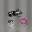 TreMax Thermostaic Mixing Valve with 1/2 NPT Thread, Shower Mixing Valve with NPT Connector no need Adaptors, Temperature Control Valve, Fahrenheit Scale Mark, Solid Brass- Silver