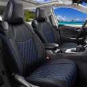 Huidasource Car Seat Covers Fit for Toyota RAV4 Full Set, Leather Seat Protector Fit for 2019-2024 Toyota Rav4 XLE LE XLE Premium Limited(Not for Hybrid/Adventure/TRD Off-Road/Prime, Black&Blue)