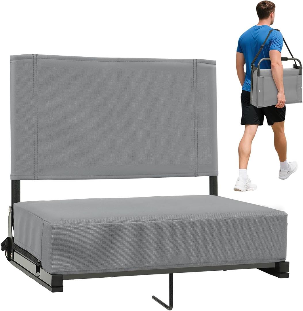 Sekey Stadium Seats with Back Support - 18.4" Wide, 18.4 x 13.4 x 16.85 inches