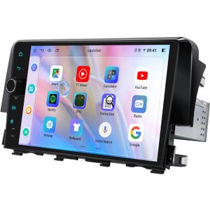 JOYING Car Radio for Honda Civic 2016-2021 Android 12 Car Stereo 9 Inch Head Unit 8GB+128GB with Wireless Carplay Android Auto Mirror Link GPS Navigation Bluetooth 5.0 HDMI Output(JY-HZ145N8)