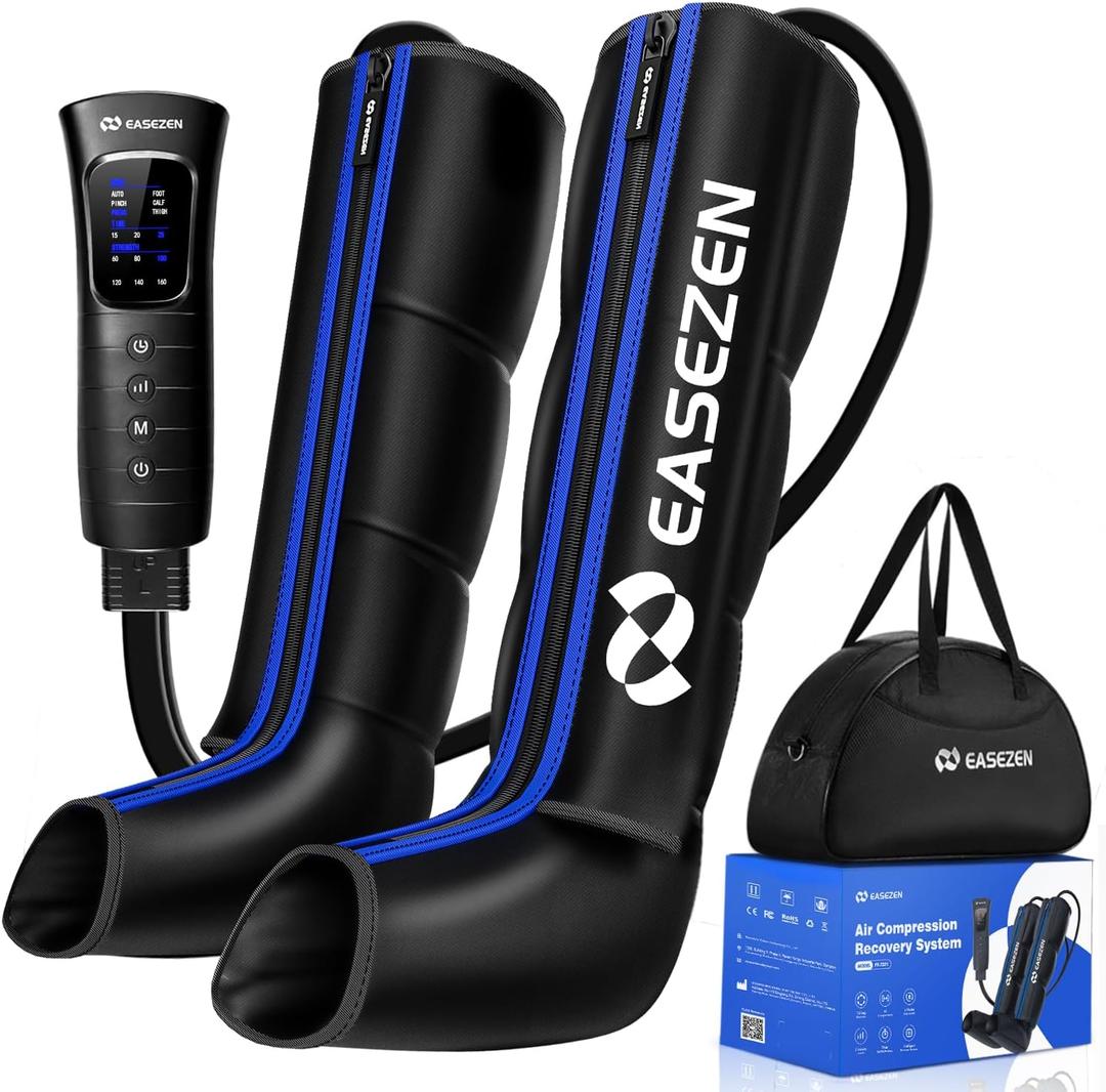 EaseZen Leg Compression Massager for Circulation and Pain Relief, Leg Recovery Compression System for Fast Recovery of Foot, Calf and Thigh, Relieve Edema, Reduce Muscle Fatigue M
