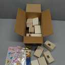 15 Pcs Small Wooden Boxes with Hinged Lids 3.5 x 2.2 x 2 Inch Unfinished Unpainted Wood Box Front Clasp Lockable Wooden Treasure Box, 20 Pcs Paint Brushes with 2 Sheets Craft Gems for Keepsake Boxes