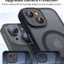 CANSHN Magnetic for iPhone 15 Plus Case, Upgraded [Full Camera Protection] [Compatible with Magsafe] [Translucent Matte] Shockproof Protective Phone Case for iPhone 15 Plus 6.7" - Black