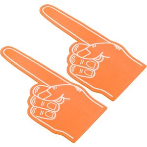 PATIKIL Giant Foam Finger,EVA DIY Blank Foam Hand Cheerleading for Celebration Pom Poms Sports Events Spirit Games Party (Orange)