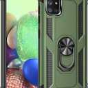 Korecase Phone Case for Samsung A51 Case Galaxy A51 5G Phone Case with Kickstand Ring, Military Grade Heavy Duty Shockproof Protective Case for Samsung Galaxy A51 5G Olive Green