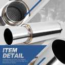 Auto Dynasty 2" Straight-Through Muffler with Double Walled Round Tip