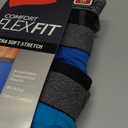 Hanes Men's Comfort Flex Fit Boxer Briefs, Ultra Soft Stretch, Long Leg & Regular Leg, 3- Pack (Medium, Blue/Black)