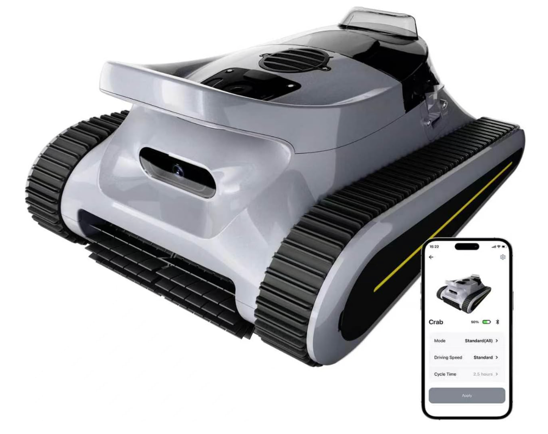 Pool Vacuum for Inground Pools & Above Ground Pool, Cordless Robotic Pool Cleaner with 180W Brushless Motor, 3-Hour Runtime, Wall-Climbing Pool Robot Scrubber for Pools up to 2150 Sq.Ft.