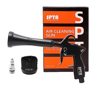 SPTA Car Cleaning Gun, Car Blow Gun Trumpet Head High Pressure Dryer Blow Gun, Car Cleaning Air Gun Kit, Vortex Air Cleaning Tool for Quickly Blasts Dirt and Dust from Surface, Only 1 Nozzle