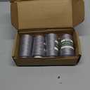 ilauke 3000 Yards Serger Thread of 4 Cones Each Spool 100% Polyester Sewing Thread All Purpose Sewing Thread for Serger Sewing Machine, Overlock Cone Sewing Supplies, 40S/2 Grey (Gray)
