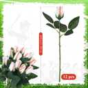 Suhine 12 Pcs Artificial Baseball Rose Flowers Sports Party Favors Bulk for Birthday Graduation Wedding Party Decorations Table Centerpieces Game Prizes Senior Night Gifts(Baseball Color, Normal)