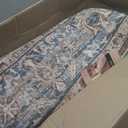 Area Rug 8x10 Brown Vintage Floral Washable Farmhouse Style