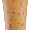 GUSTO Clear Plastic Cups with Lids [24 oz - 100 Count - Disposable Iced Coffee Drink Cups with Strawless Sip Lids for Smoothies, Juices, and More - (Formerly Comfy Package)