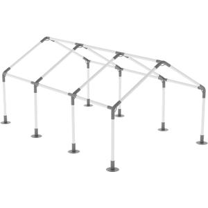 8 Leg Carport KitsHigh Peak Canopy Fitting Kit with 1-3/8" ID, Galvanized Steel Carport Connectors, shed Frame kit DIY Project