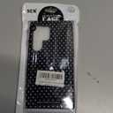 Owncase for Samsung Galaxy S22 Ultra Case Cute Fashion Polka Dot Phone Case for Women Girls Shockproof Slim TPU and Hard PC Protective Cover, Black