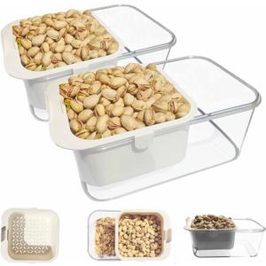 Multi-functional Drain Basket Fruit Cleaning Bowl with Strainer Container, Kitchen Sink Food Catcher Drainer Fruit Rinser Bowl (2, White)