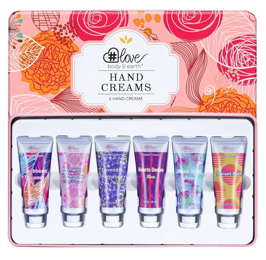 BODY & EARTH # LOVE Hand Cream for Women Hand Lotion Sets, Travel Size Hand Cream Gifts for Women Thanksgiving Day Christmas Day Gifts
