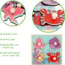 Wooden Peg Puzzles for Toddlers 1-3, Kids' Educational Preschool Peg Puzzle Toy, Set of 4 Toddler Puzzles - Farm, Dinosaur, Fruit and Marine Animals, Ideal Gift for Ages 1 2 3 Boys and Girls