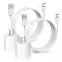 2 Pack Wall Charger for New AirPods 4 4th, AirPods Max 2 pro 2024,New AirPods Pro 2/2nd Generation Earbuds Compatible Apple TV Remote 3rd 4K Charging Cord, iPhone 16 15 Carplay USB a to USB c Cable