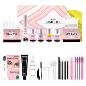 Lash Lift and Color Kit, At-Home DIY Lash Perm with Long Lasting Curl & Natural Look, Upgraded Glue, Temporary Black Lash & Brow Color, Complete Salon Grade Tools for Beginners and Professionals