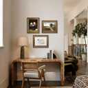 ASTRDECOR Vintage Gold Framed Wall Art for Bedroom Decor, Swan Canvas Wall Art Prints, White Zwaan Oil Painting Wall art for Living Room, Classical Animal Art for Bedroom Bathroom Decor - 9" x 12"