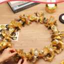 Extpro 10 Sets Graduation Candy Lei Making Kit, DIY Candy Lei Tubing Include 49ft Candy Lei Bags 147.6ft Ribbon 300Pcs Flower Pieces 10 Sheet Stickers for Graduation Congrats Celebrating Party (Gold)