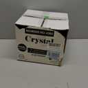 PLASTICPRO 128 Pieces Crystal Design Plastic Plates Combo Pack 7 inch and 10 inch Gold Rim Elegant Disposable Plates, Pearl White