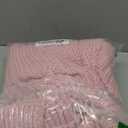 VDWIP Womens Cardigan Sweaters Button Down Chunky Knit Sweater Fall Loose Long Sleeve Cropped Cardigan(Pink-S)