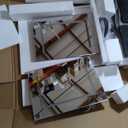 Bathroom Medicine Cabinet with Mirror, Lighted Storage Cabinet Wall Mounted with Doors & Adjustable Wood Shelf, Modern Bathroom Mirror with LED Lights Defogger for Makeup Laundry/Living Room, Black