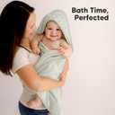 KeaBabies Hooded Baby Towel for Newborn - Viscose Derived from Bamboo Large Baby Bath Towels with Hood for Boys, Girls, Toddler, Extra Absorbent & Soft Newborn Bath Essentials (Serenity, Regular)