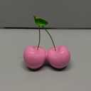 Cynkeyee Valentine Cherry Statue Figurine - 6 Inch Unique Resin Pink Cherry Sculpture for Aesthetic Room Decor Wedding Centerpiece Retro Bar Cart Romantic Gift for Wife Lovers Couples