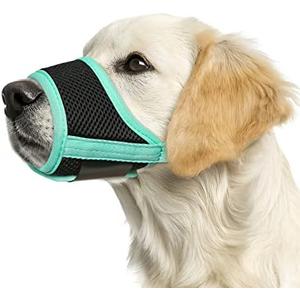 HEELE Dog Muzzle,Soft Nylon Muzzle Anti Biting Barking Chewing,Air Mesh Breathable Drinkable Adjustable Loop Pets Muzzle for Small dog
