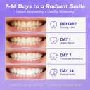 Purple Teeth Whitening Strips 28 Count - 14 Days Treatment Whitener Strips with Non Slip & Enamel Safe & Non Sensitive, Teeth Whitening Kit for Coffee, Wine Stains Removal Fastly (28 Strips - Purple)