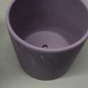 Straight Cylinder Nordic-Style Ceramic Planter with Tray for Potted Green Plants 3.6+4.9+5.9 inch. (Purple)
