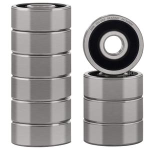 XiKe 624-2RS Double Rubber Seal Bearings 4x13x5mm, Pre-Lubricated and Stable Performance and Cost Effective, Deep Groove Ball Bearings(10 Pack).