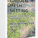 Garden Netting 10x30FT Ultra Fine Mesh Mosquito Netting Plant Covers, White Bird Netting Barrier Greenhouse Row Cover Protect Fruits Flower Vegetables from Birds Deer & Squirrels