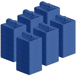 Avalon Towels Cotton Shop Rags – Size 12x14 Inches Cleaning Rags – Absorbent Shop Towels and Multipurpose Cleaning Towels for Automobiles, Industries, Garage and Homes (Blue)