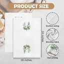 Sage Green Eucalyptus Hand Towels for Bathroom Set of 2, Eucalyptus Botanical Dish Tea Kitchen Towels, Shower Head Plant Hand Towels, Sage Green Bathroom Decor, 16x24 in