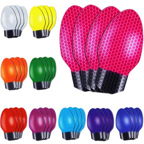 Outus Reflective Automotive Light Bulb Magnets and Decals for Car Decorations, 10 Festive Colors (30 Pieces)