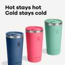 Hydro Flask All Around Tumbler Press-In Lid, Insulated Travel Mug, Stainless Steel Coffee Cup 16 Oz Tonal Black