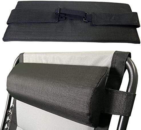 Head Pillow for Lounge Chair Zero Gravity Chair Patio Lawn Recliner Chair, Large Zero Gravity Chair Cushion w/Adjustable Elastic Band, Soft Recliner Head Pillow for Indoor Outdoor